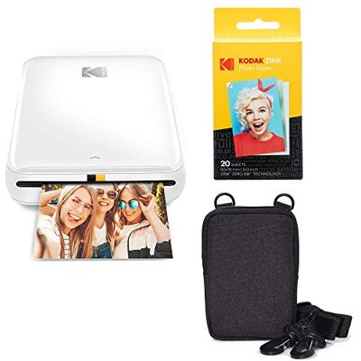Kodak Step Printer Drahtloser mobiler Farbig Fotodrucker mit Zink-Technologie (Weiß) Reiseset Kodak Step Printer Drahtloser mobiler Farbig Fotodrucker mit Zink-Technologie (Weiß) Reiseset