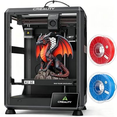 Creality K2 SE 3D-Drucker mit PLA-Filament 2kg (zufällige Farbe), unterstützt Mehrfarbdruck, benötigt CFS, 500 mm/s Hochgeschwindigkeitsdruck, automatische Nivellierung Druckvolumen 220 x 215 x 245 mm Creality K2 SE 3D-Drucker mit PLA-Filament 2kg (zufällige Farbe), unterstützt Mehrfarbdruck, benötigt CFS, 500 mm/s Hochgeschwindigkeitsdruck, automatische Nivellierung Druckvolumen 220 x 215 x 245 mm