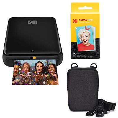 Kodak Step Printer Drahtloser mobiler Fotodrucker mit Zink-Technologie (Schwarz) Reiseset Kodak Step Printer Drahtloser mobiler Fotodrucker mit Zink-Technologie (Schwarz) Reiseset