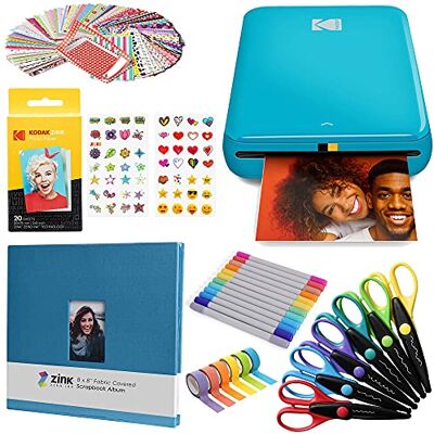 Kodak Step Instant-Fotodrucker mit Bluetooth/NFC, Zink Technologie & App für iOS & Android (Blau) Sammelalbum-Kit Kodak Step Instant-Fotodrucker mit Bluetooth/NFC, Zink Technologie & App für iOS & Android (Blau) Sammelalbum-Kit