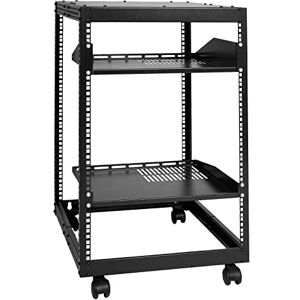 VEVOR 15U-Server-Rack mit offenem Rahmen, 15''-40'' verstellbare Tiefe, freistehender oder wandmontierter Netzwerk-Server-Rack, 4-Pfosten-AV-Rack mit Rollen, bietet Platz für Ihre gesamte Netzwerk-IT- VEVOR 15U-Server-Rack mit offenem Rahmen, 15''-40'' verstellbare Tiefe, freistehender oder wandmontierter Netzwerk-Server-Rack, 4-Pfosten-AV-Rack mit Rollen, bietet Platz für Ihre gesamte Netzwerk-IT-