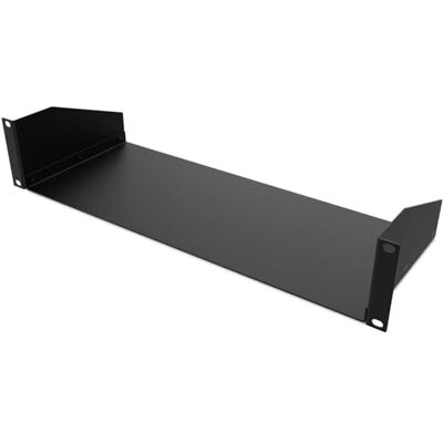 Audibax Pro Rack Shelf 2U, Rack-Ablage, 2 HE für 19 Zoll Rack, 150 mm tiefer Boden, Feste Ablage für Server-Racks, aus Stahl, Kapazität 15 kg Audibax Pro Rack Shelf 2U, Rack-Ablage, 2 HE für 19 Zoll Rack, 150 mm tiefer Boden, Feste Ablage für Server-Racks, aus Stahl, Kapazität 15 kg