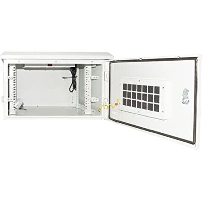 LINK LK190645IP Rack Schrank 19 Zoll 6U für Außennetz Schutzklasse IP55 mit Filterventilatoren, hellgrau, 600 x 450 x 333 mm LINK LK190645IP Rack Schrank 19 Zoll 6U für Außennetz Schutzklasse IP55 mit Filterventilatoren, hellgrau, 600 x 450 x 333 mm