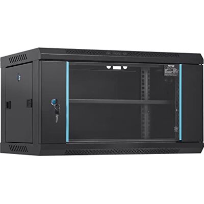 VEVOR 6U Netzwerk-Serverschrank zur Wandmontage, 15,5'' tief, Server-Rack-Schrankgehäuse, max. 200 lbs. Bodenmontierte Ladekapazität, mit abschließbaren Glastür-Seitenwänden, für IT-Geräte, A/V-Geräte VEVOR 6U Netzwerk-Serverschrank zur Wandmontage, 15,5'' tief, Server-Rack-Schrankgehäuse, max. 200 lbs. Bodenmontierte Ladekapazität, mit abschließbaren Glastür-Seitenwänden, für IT-Geräte, A/V-Geräte