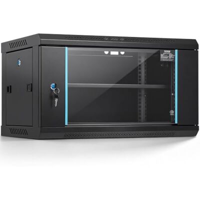 VEVOR 6U Netzwerk-Serverschrank zur Wandmontage, 14,8'' tief, Server-Rack-Schrankgehäuse, max. 200 lbs. Bodenmontierte Ladekapazität, mit abschließbaren Glastür-Seitenwänden, für IT-Geräte, A/V-Geräte VEVOR 6U Netzwerk-Serverschrank zur Wandmontage, 14,8'' tief, Server-Rack-Schrankgehäuse, max. 200 lbs. Bodenmontierte Ladekapazität, mit abschließbaren Glastür-Seitenwänden, für IT-Geräte, A/V-Geräte
