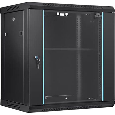 VEVOR 12U Netzwerk-Serverschrank zur Wandmontage, 15,5" tief, Server-Rack-Schrankgehäuse, ca. 91 kg. Bodenmontierte Ladekapazität, mit abschließbaren Glastür-Seitenwänden, für IT-Geräte, A/V-Geräte VEVOR 12U Netzwerk-Serverschrank zur Wandmontage, 15,5" tief, Server-Rack-Schrankgehäuse, ca. 91 kg. Bodenmontierte Ladekapazität, mit abschließbaren Glastür-Seitenwänden, für IT-Geräte, A/V-Geräte