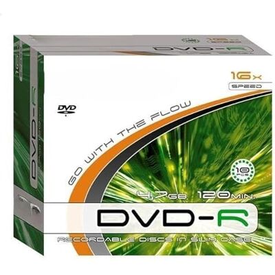 Zarivy DVD-R 4,7 GB, 16 x schlankes Gehäuse, 10 Stück, ideal für Datenaufnahmen, Videospeicherung und Sicherung. Zarivy DVD-R 4,7 GB, 16 x schlankes Gehäuse, 10 Stück, ideal für Datenaufnahmen, Videospeicherung und Sicherung.