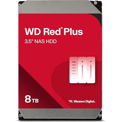 WD Red Plus 8 TB NAS Interne Festplatte 3,5 Zoll 5640 U/Min, SATA 6 Gb/s, CMR, 256MB Cache WD Red Plus 8 TB NAS Interne Festplatte 3,5 Zoll 5640 U/Min, SATA 6 Gb/s, CMR, 256MB Cache