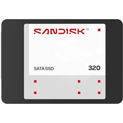 SanDisk 320 SATA SSD 250 GB (2,5”/7 mm, bis zu 545 MB/s Lesegeschwindigkeiten, 3D NAND-Technologie) SanDisk 320 SATA SSD 250 GB (2,5”/7 mm, bis zu 545 MB/s Lesegeschwindigkeiten, 3D NAND-Technologie)