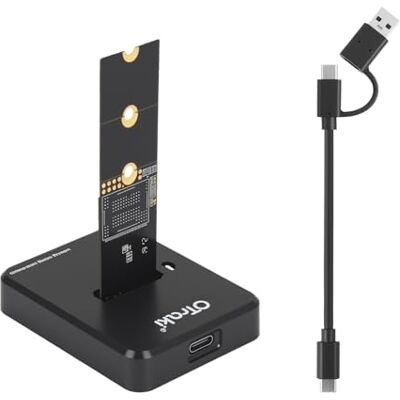 OTraki M.2 SSD Gehäuse Extern 10Gbps, USB 3.1 Gen2 M.2 NVMe & SATA Adapter, M2 Festplatten Docking Station mit Typ-C Kabel Gehäuse für M-Key B+M Key NGFF SSD 2230 2242 2260 2280 OTraki M.2 SSD Gehäuse Extern 10Gbps, USB 3.1 Gen2 M.2 NVMe & SATA Adapter, M2 Festplatten Docking Station mit Typ-C Kabel Gehäuse für M-Key B+M Key NGFF SSD 2230 2242 2260 2280