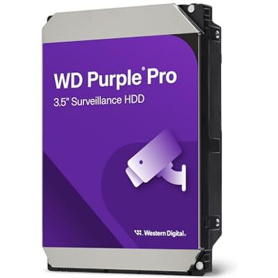 Western Digital WD Purple Pro 10 TB Interne Festplatte 3,5 Zoll OptiNAND, 550 TB/Jahr Workload-Rate, 256 MB Cache, 7.200 U/min, AllFrame KI-Technologie Western Digital WD Purple Pro 10 TB Interne Festplatte 3,5 Zoll OptiNAND, 550 TB/Jahr Workload-Rate, 256 MB Cache, 7.200 U/min, AllFrame KI-Technologie