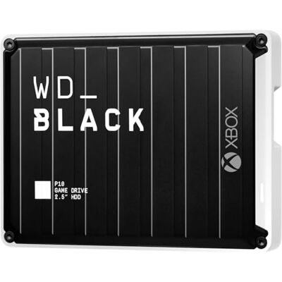 Western Digital WD_BLACK P10 Game Drive Mechanische Festplatte for Xbox 5 TB (1 Monat Xbox Game Pass Ultimate, Übertragungsgeschwindigkeiten bis 130 MB/s, für Xbox) Schwarz mit weißem Rand Western Digital WD_BLACK P10 Game Drive Mechanische Festplatte for Xbox 5 TB (1 Monat Xbox Game Pass Ultimate, Übertragungsgeschwindigkeiten bis 130 MB/s, für Xbox) Schwarz mit weißem Rand