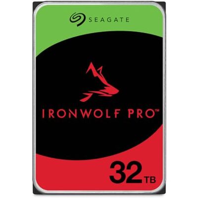 Seagate IronWolf Pro 32TB, NAS interne Festplatte, 3.5 Zoll, 7200 U/Min, CMR, 512 MB Cache, SATA 6 GB/S, inkl. Rescue Service ST32000NT00 Seagate IronWolf Pro 32TB, NAS interne Festplatte, 3.5 Zoll, 7200 U/Min, CMR, 512 MB Cache, SATA 6 GB/S, inkl. Rescue Service ST32000NT00