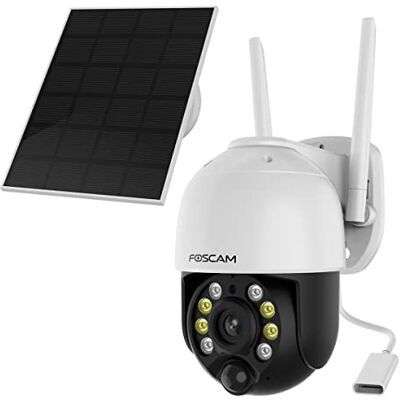 Foscam B4 WLAN Überwachungskamera Weiß inkl. Solarpanel 4MP (2560x1440), Akkubetrieb, WLAN, Schwenk- und Neigefunktion Foscam B4 WLAN Überwachungskamera Weiß inkl. Solarpanel 4MP (2560x1440), Akkubetrieb, WLAN, Schwenk- und Neigefunktion