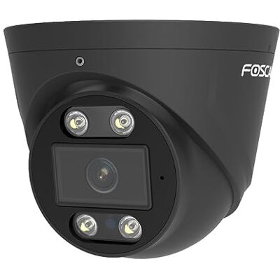 Foscam T5EP 5 MP POE-Überwachungskamera mit integriertem Scheinwerfer und Einer Alarmsirene, Intelligente Erkennung von Personen und Fahrzeugen, Nachtsicht, Zwei-Wege-Audio, Schwarz Foscam T5EP 5 MP POE-Überwachungskamera mit integriertem Scheinwerfer und Einer Alarmsirene, Intelligente Erkennung von Personen und Fahrzeugen, Nachtsicht, Zwei-Wege-Audio, Schwarz
