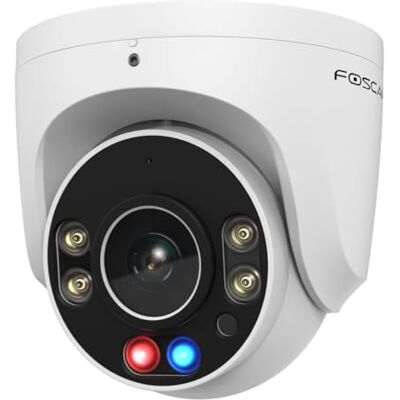 Foscam W5EP 5 MP POE-Überwachungskamera mit Scheinwerfern, Rot-Blaue Warnlichter und Alarmsirene, Erkennung von Personen und Fahrzeugen, Nachtsicht, Zwei-Wege-Audio Foscam W5EP 5 MP POE-Überwachungskamera mit Scheinwerfern, Rot-Blaue Warnlichter und Alarmsirene, Erkennung von Personen und Fahrzeugen, Nachtsicht, Zwei-Wege-Audio