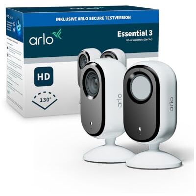 Arlo Indoor 3 HD Überwachungskamera Innen, WLAN, Weiß, 2-Kamera-Set 1080p Video, Nachtsicht, 2-Wege-Audio, Haustier-Erkennung, Babyphone, Alexa-kompatibel, Secure Testzeitraum Arlo Indoor 3 HD Überwachungskamera Innen, WLAN, Weiß, 2-Kamera-Set 1080p Video, Nachtsicht, 2-Wege-Audio, Haustier-Erkennung, Babyphone, Alexa-kompatibel, Secure Testzeitraum
