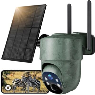WOLFANG 4G LTE Wildkamera, Überwachungskamera mit Handyübertragung App Wildkamera Solar mit SIM Karte, 4G Bild-& Videoversand, 2.5K HD-Video PTZ Bewegungsmelder Nachtsicht, IP66 Wasserdicht, 8400mAh WOLFANG 4G LTE Wildkamera, Überwachungskamera mit Handyübertragung App Wildkamera Solar mit SIM Karte, 4G Bild-& Videoversand, 2.5K HD-Video PTZ Bewegungsmelder Nachtsicht, IP66 Wasserdicht, 8400mAh
