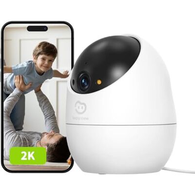 Beans View 2K Innenkamera für Überwachung und Sicherheit, 2.4 GHz, Farb-Nachtsicht, 360° Ansicht, WLAN Haustier/Hund/Katze Kamera mit menschlicher Bewegungserkennung & Verfolgung, Babyphone (D210 3MP) Beans View 2K Innenkamera für Überwachung und Sicherheit, 2.4 GHz, Farb-Nachtsicht, 360° Ansicht, WLAN Haustier/Hund/Katze Kamera mit menschlicher Bewegungserkennung & Verfolgung, Babyphone (D210 3MP)