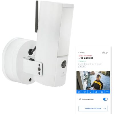 Abus WLAN Licht Außen-Kamera (PPIC46520) – Smarte Überwachungskamera mit Außenleuchte, Personenerkennung, Tiererkennung, Autoerkennung, indiv. Push-Benachrichtigung, 2-Wege-Audio, Speicherkarte & App Abus WLAN Licht Außen-Kamera (PPIC46520) – Smarte Überwachungskamera mit Außenleuchte, Personenerkennung, Tiererkennung, Autoerkennung, indiv. Push-Benachrichtigung, 2-Wege-Audio, Speicherkarte & App