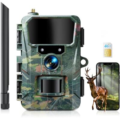 WOLFANG 4G Wildkamera mit Handyübertragung App, 48MP 2K Jagdkamera mit 850nm kein Glühen Nachtsicht mit 2.0'TFT Display, IP66 Wasserdicht für die Jagd Wildlife Scouting Garten Haus Sicherheit WOLFANG 4G Wildkamera mit Handyübertragung App, 48MP 2K Jagdkamera mit 850nm kein Glühen Nachtsicht mit 2.0'TFT Display, IP66 Wasserdicht für die Jagd Wildlife Scouting Garten Haus Sicherheit