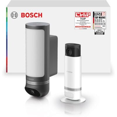 Bosch Smart Home Kamera-Set mit Innen- & Außenkamera II anthrazit vernetzte WLAN Überwachungskameras, für innen und außen, mit Full-HD und Livestream, integrierte Sirene, Alexa kompatibel Bosch Smart Home Kamera-Set mit Innen- & Außenkamera II anthrazit vernetzte WLAN Überwachungskameras, für innen und außen, mit Full-HD und Livestream, integrierte Sirene, Alexa kompatibel