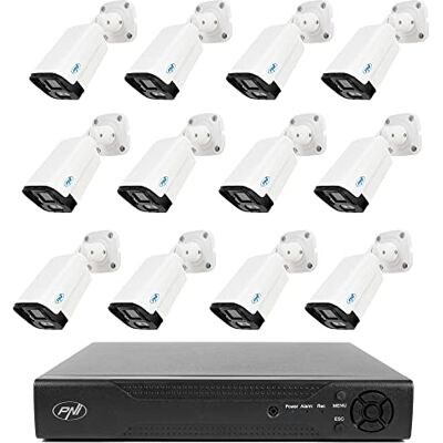 PNI NVR House IP716 Videoüberwachungspaket, 16 Kanäle 4K, H.265, 12 IP125-Kameras mit, 5MP, IP66 PNI NVR House IP716 Videoüberwachungspaket, 16 Kanäle 4K, H.265, 12 IP125-Kameras mit, 5MP, IP66