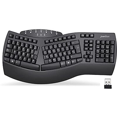 Perixx PERIBOARD-612 Teclado ergonómico Diseño dividido Inalámbrico DE 2,4 GHz y Bluetooth para Windows y macOS Negro Disposición QWERTY español Con Ñ Perixx PERIBOARD-612 Teclado ergonómico Diseño dividido Inalámbrico DE 2,4 GHz y Bluetooth para Windows y macOS Negro Disposición QWERTY español Con Ñ