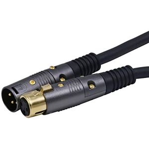 Monoprice XLR-Stecker auf XLR-Buchse, 4,5 m, Schwarz 16 AWG, vergoldet – Premier Series Monoprice XLR-Stecker auf XLR-Buchse, 4,5 m, Schwarz 16 AWG, vergoldet – Premier Series