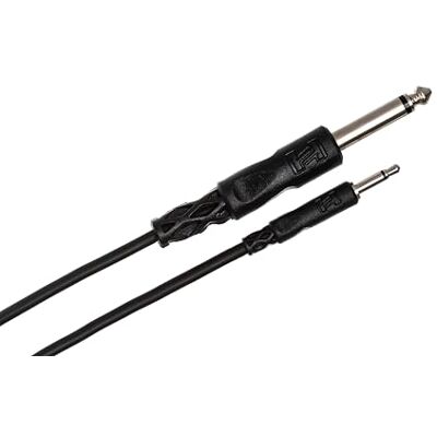Hosa CMP-305, Mono Interconnect, 3.5 mm TS to 1/4 in TS, 5 ft Mono-Audio-Verbindung mit 1,5 m Länge und 0,6 cm bis 0,3 cm TS-Steckern Hosa CMP-305, Mono Interconnect, 3.5 mm TS to 1/4 in TS, 5 ft Mono-Audio-Verbindung mit 1,5 m Länge und 0,6 cm bis 0,3 cm TS-Steckern