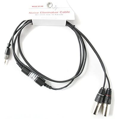 MUSIC STORE , Noise Eliminator Audiokabel, 2m, Klinke 3,5mm Stereo, 2x XLR Male, Störgeräusch-Unterdrückung MUSIC STORE , Noise Eliminator Audiokabel, 2m, Klinke 3,5mm Stereo, 2x XLR Male, Störgeräusch-Unterdrückung