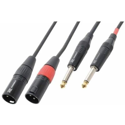 PD Connex Kabel 2x XLR-Stecker auf 2x 6,3 mm Mono Klinke 6 m PD Connex Kabel 2x XLR-Stecker auf 2x 6,3 mm Mono Klinke 6 m