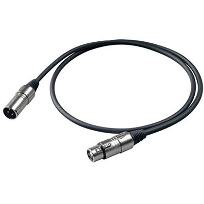 Proel BULK250LU5 Professionelles symmetrisches Audiokabel Cannon XLR 3P M auf Cannon XLR 3P F 5 m, Schwarz Proel BULK250LU5 Professionelles symmetrisches Audiokabel Cannon XLR 3P M auf Cannon XLR 3P F 5 m, Schwarz