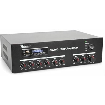 Power Dynamics PBA60 100 Volt Verstärker 60 W MP3-speler, tuner und Bluetooth Power Dynamics PBA60 100 Volt Verstärker 60 W MP3-speler, tuner und Bluetooth