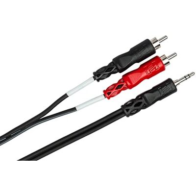 Hosa CMR-206, Stereo Breakout, 3.5 mm TRS to Dual RCA, 6 ft Hosa CMR-206, Stereo Breakout, 3.5 mm TRS to Dual RCA, 6 ft