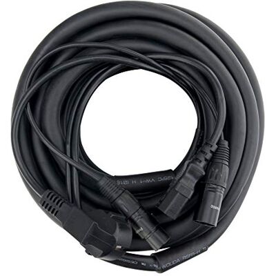 Pronomic Stage EUIECX-10 Hybridkabel Schukostecker auf Kaltgerätebuchse, XLR/XLR 10m (ideal zur Verkabelung von Aktiv Boxen, PA Lautsprechern, Lichteffekten & Bühnenbeleuchtung) Pronomic Stage EUIECX-10 Hybridkabel Schukostecker auf Kaltgerätebuchse, XLR/XLR 10m (ideal zur Verkabelung von Aktiv Boxen, PA Lautsprechern, Lichteffekten & Bühnenbeleuchtung)