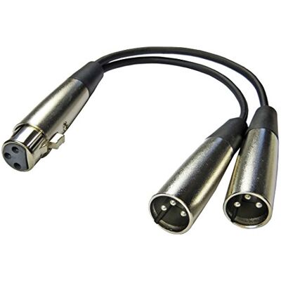 keepdrum YC029 XLR-Splitter Dual XLR Adapter 2x Male zu 1x Female 3-polig keepdrum YC029 XLR-Splitter Dual XLR Adapter 2x Male zu 1x Female 3-polig