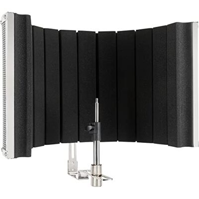 Pronomic MP-60 Micscreen, Portabler Absorber und Diffusor, Höhenverstellbar Verhindert unerwünschte Schallreflektionen oder Echos, Passend für nahezu jedes Standard-Mikrofonstativ, Gewicht: ca. 2 kg Pronomic MP-60 Micscreen, Portabler Absorber und Diffusor, Höhenverstellbar Verhindert unerwünschte Schallreflektionen oder Echos, Passend für nahezu jedes Standard-Mikrofonstativ, Gewicht: ca. 2 kg