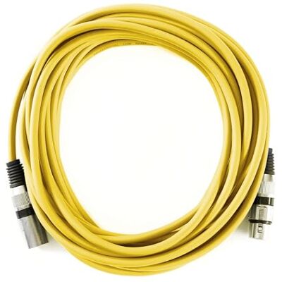 MUSIC STORE Mikrofonkabel, 10m, XLR Standard, Gelb, Robust, 3-Pol XLR Stecker, Knickschutz, Ideal für Heim-Studioanwendungen, Störgeräuschfreie Signalübertragung MUSIC STORE Mikrofonkabel, 10m, XLR Standard, Gelb, Robust, 3-Pol XLR Stecker, Knickschutz, Ideal für Heim-Studioanwendungen, Störgeräuschfreie Signalübertragung