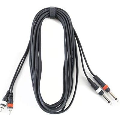 MUSIC STORE Audiokabel stereo 6 m Cinch/6,3 mm Klinke MUSIC STORE Audiokabel stereo 6 m Cinch/6,3 mm Klinke