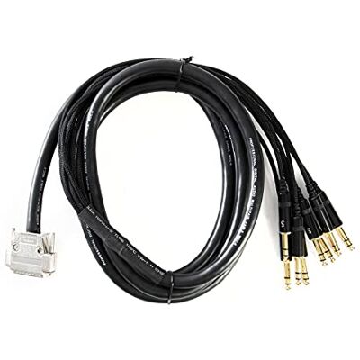 MUSIC STORE Multicore Kabel 3 m für Studio, 8-Kanal, DB25 auf TRS, Kompatibel mit -Standard, D-Sub auf 8x Stereo-Klinke, Vergoldete Rean-Stecker MUSIC STORE Multicore Kabel 3 m für Studio, 8-Kanal, DB25 auf TRS, Kompatibel mit -Standard, D-Sub auf 8x Stereo-Klinke, Vergoldete Rean-Stecker