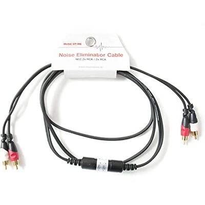MUSIC STORE Noise Eliminator, 2m Audiokabel, Cinch/Cinch, Störgeräuschfrei, Vergoldete Stecker, Unsymmetrisch, 600 Ohm MUSIC STORE Noise Eliminator, 2m Audiokabel, Cinch/Cinch, Störgeräuschfrei, Vergoldete Stecker, Unsymmetrisch, 600 Ohm