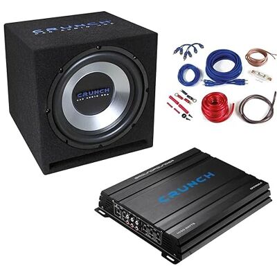 Crunch CBP1000 Bass Pack für Auto mit 30cm Subwoofer 4-K Verstärker & Kabel-Kit 300mm Subwoofer im Gehäuse Crunch CBP1000 Bass Pack für Auto mit 30cm Subwoofer 4-K Verstärker & Kabel-Kit 300mm Subwoofer im Gehäuse