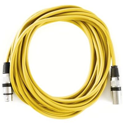 MUSIC STORE XLR Mikrofonkabel 6m Gelb, Dreipolig, Knickschutz, Störgeräuschfreie Signalübertragung, Geeignet für Heim- und Studioanwendungen, Robustes Design, Musikzubehör MUSIC STORE XLR Mikrofonkabel 6m Gelb, Dreipolig, Knickschutz, Störgeräuschfreie Signalübertragung, Geeignet für Heim- und Studioanwendungen, Robustes Design, Musikzubehör