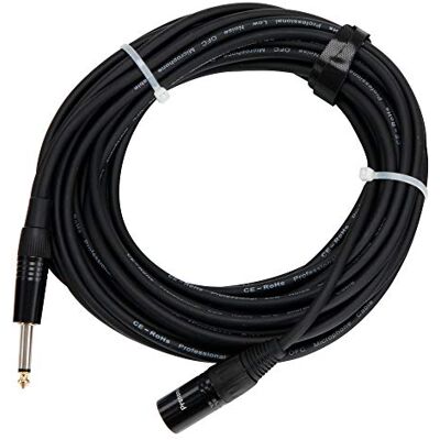 Pronomic Stage JMXM-10 Monoklinke/XLR Kabel 10m (unsymmetrisch abgeschirmt, XLR male 3-pol auf 6,3 mm Klinke mono) schwarz Pronomic Stage JMXM-10 Monoklinke/XLR Kabel 10m (unsymmetrisch abgeschirmt, XLR male 3-pol auf 6,3 mm Klinke mono) schwarz
