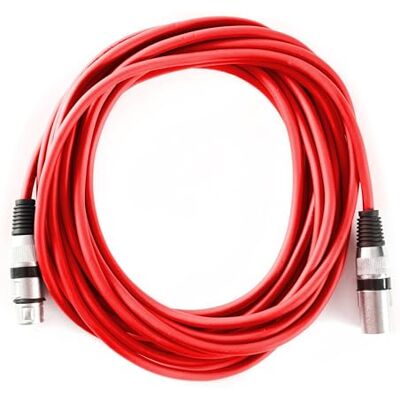 MUSIC STORE XLR-Mikrofonkabel, 6m, Rot, Standardkabel, Geeignet für Heim- und Studioanwendungen MUSIC STORE XLR-Mikrofonkabel, 6m, Rot, Standardkabel, Geeignet für Heim- und Studioanwendungen