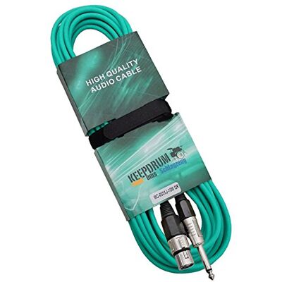 keepdrum MC003XJ 10m Mikrofonkabel Grün XLR Female Klinke 6,3mm keepdrum MC003XJ 10m Mikrofonkabel Grün XLR Female Klinke 6,3mm