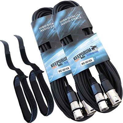 keepdrum MC-001XX 15m Mikrofonkabel 1x XLR Male / 1x XLR Female 2 Stück keepdrum MC-001XX 15m Mikrofonkabel 1x XLR Male / 1x XLR Female 2 Stück