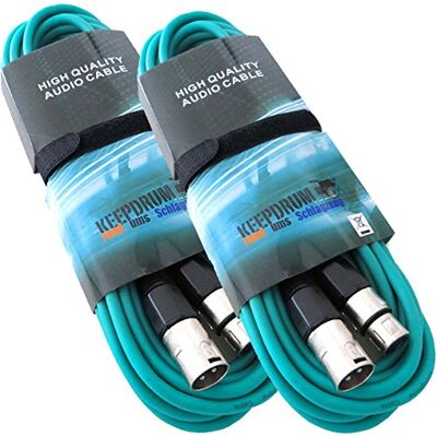 keepdrum Mikrofonkabel 6m Grün XLR Female/XLR Male 2 Stück keepdrum Mikrofonkabel 6m Grün XLR Female/XLR Male 2 Stück