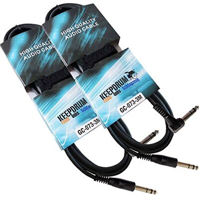 keepdrum 2X GC-073 3m Stereo-Audiokabel Klinke 6,3mm Winkelstecker keepdrum 2X GC-073 3m Stereo-Audiokabel Klinke 6,3mm Winkelstecker